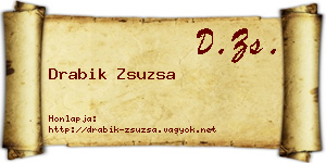 Drabik Zsuzsa névjegykártya
